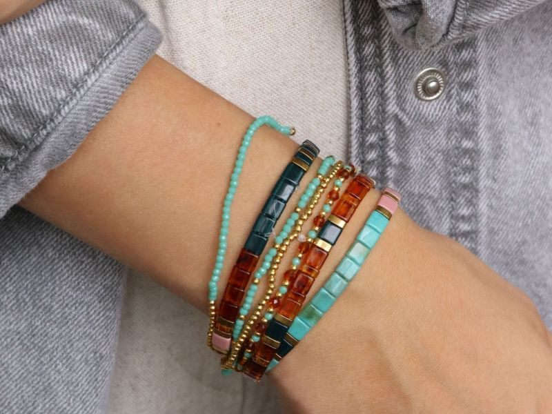 Mon set de bracelets perlés