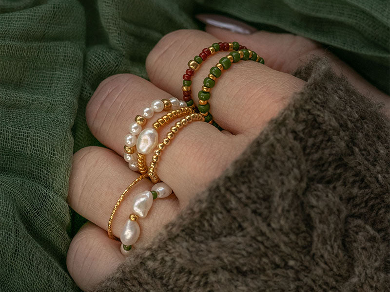Mes bagues en perles naturelles