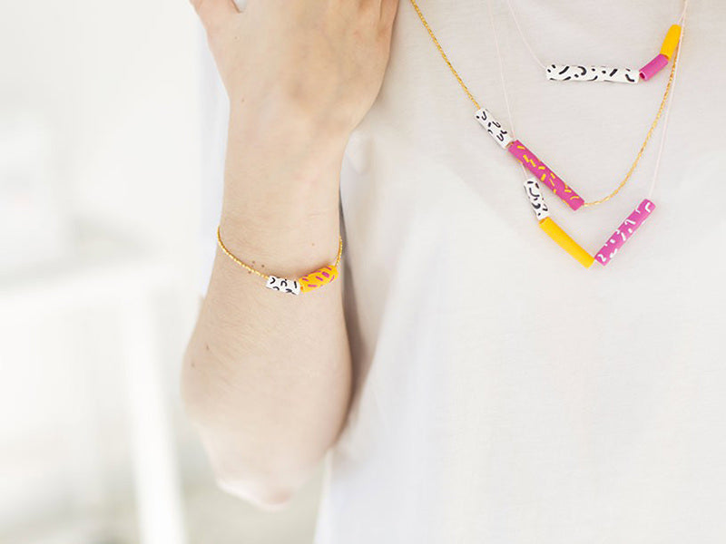 Bijoux pop en pâte Fimo