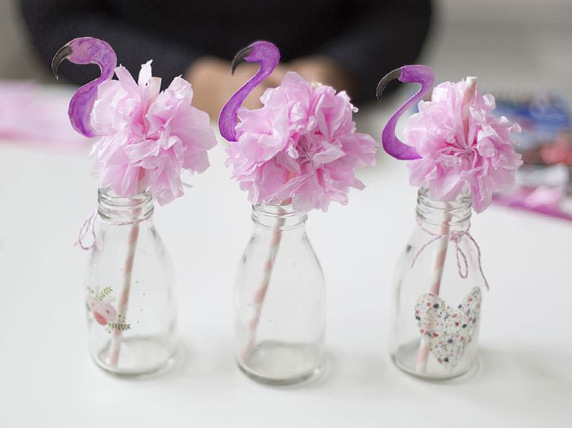 Les pics à cocktails flamants roses
