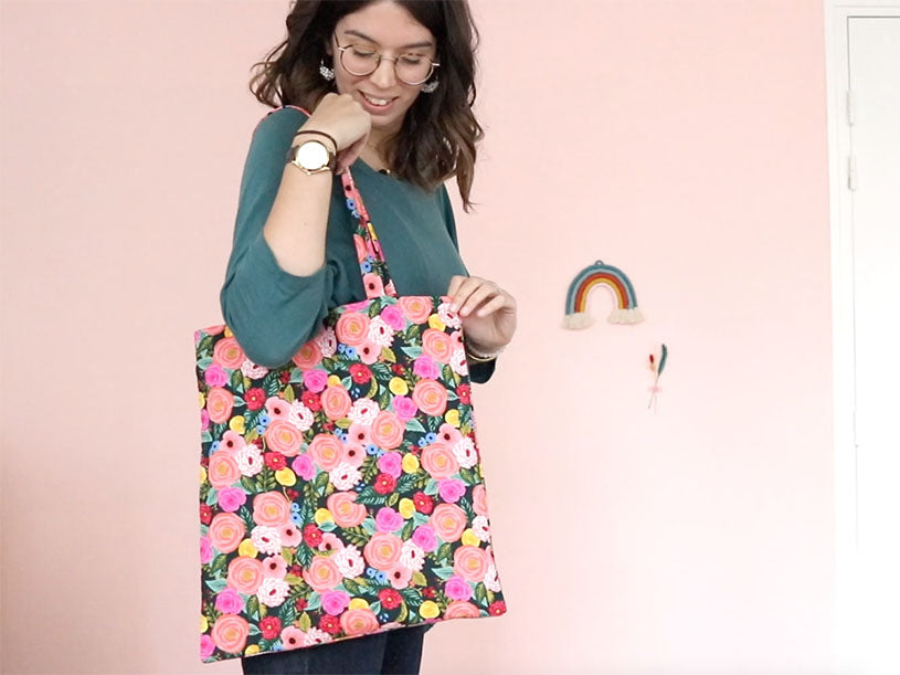 Coudre un tote-bag fleuri