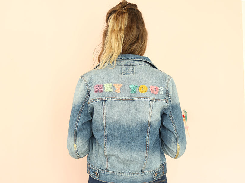 La veste customisée en punch needle