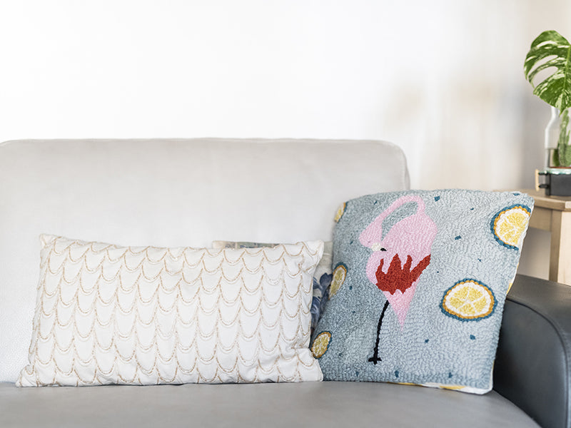 La housse de coussin Flamant Rose