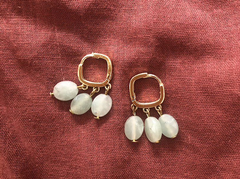 Les boucles d'oreilles à breloques pierres naturelles