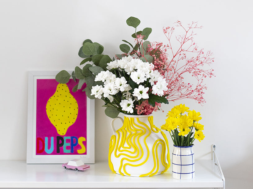 Le vase graphique en fimo