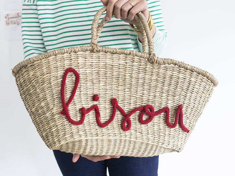 Le panier bisous en tricotin