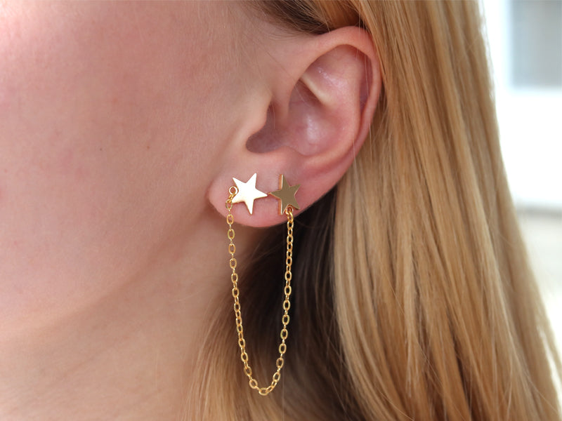 Mes boucles d'oreilles étoiles
