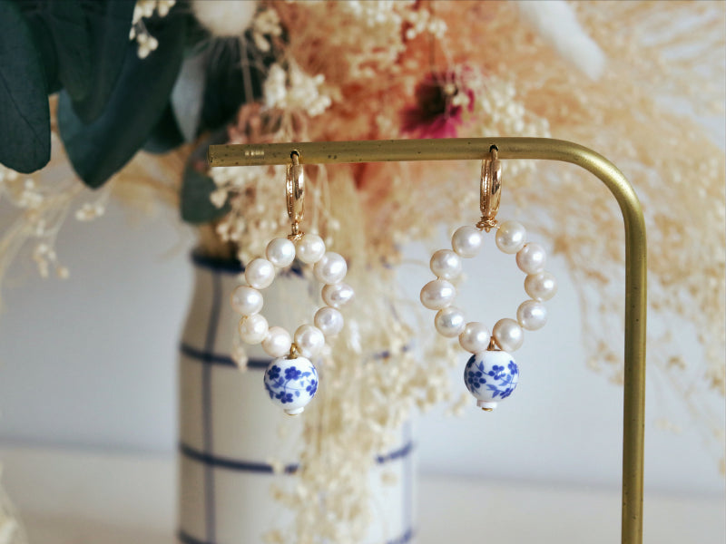 Mes boucles d'oreilles en perles céramique