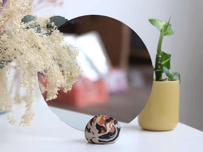 Mon porte miroir automnal en pâte polymère
