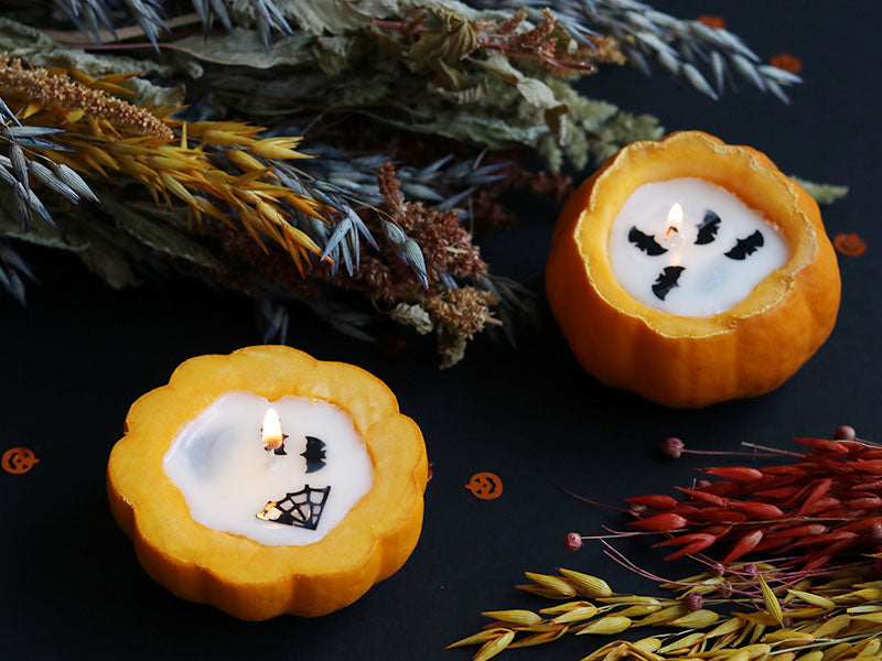 Mes bougies citrouilles pour Halloween