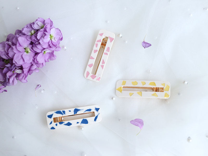Mes barrettes en Jesmonite