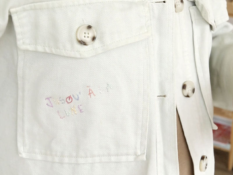 Une veste brodée pour la fête des pères
