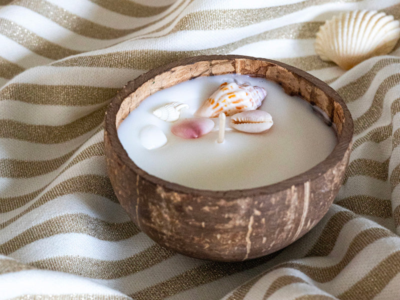 La bougie coco et coquillages