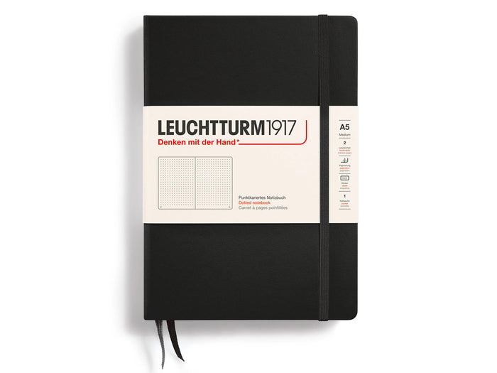 Achat Carnet de notes Leuchtturm A5 à couverture rigide - noir - pages dots