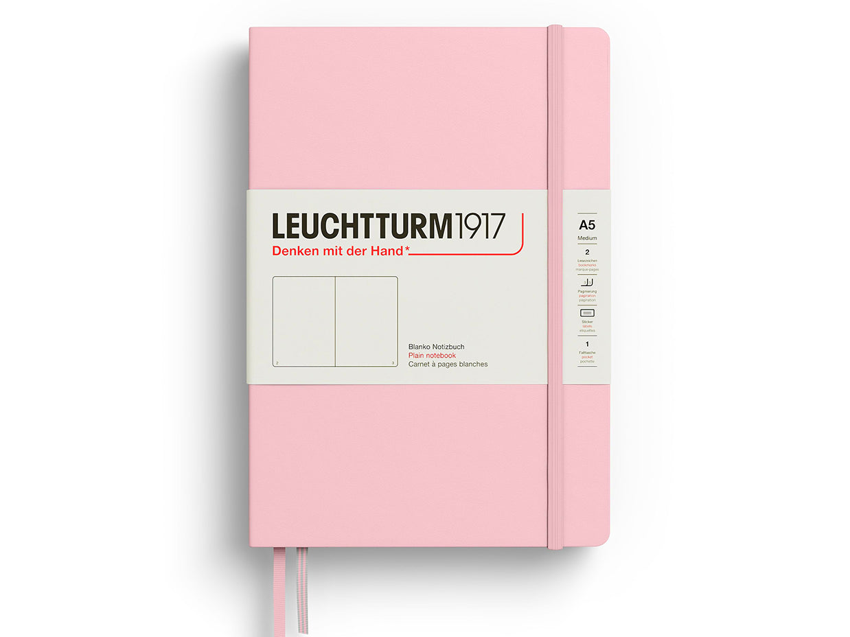 Achat Carnet de notes Leuchtturm A5 à couverture rigide - rose poudre - pages blanches