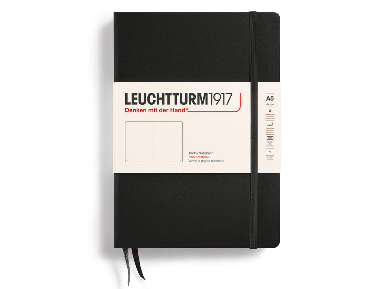 Achat Carnet de notes Leuchtturm A5 à couverture rigide - noir - pages blanches