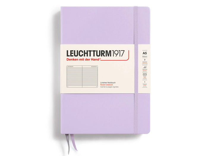 Achat Carnet de notes Leuchtturm A5 à couverture rigide - lilas - pages lignées