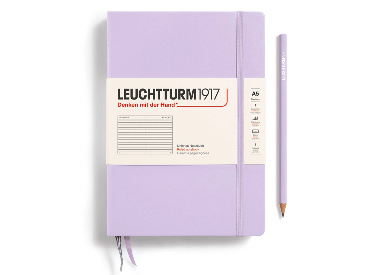 achat Carnet de notes Leuchtturm A5 à couverture rigide - lilas - pages lignées