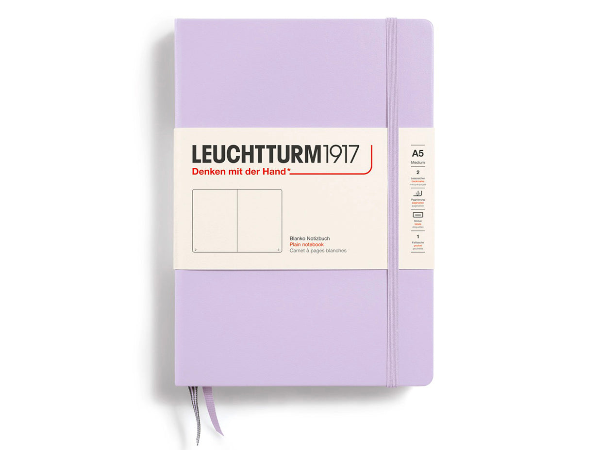 Achat Carnet de notes Leuchtturm A5 à couverture rigide - lilas - pages blanches