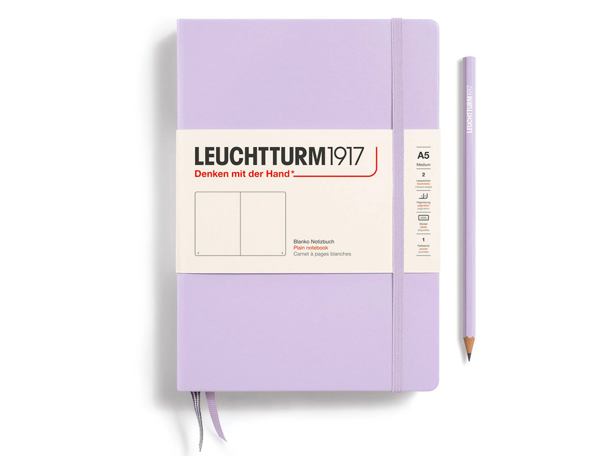 achat Carnet de notes Leuchtturm A5 à couverture rigide - lilas - pages blanches