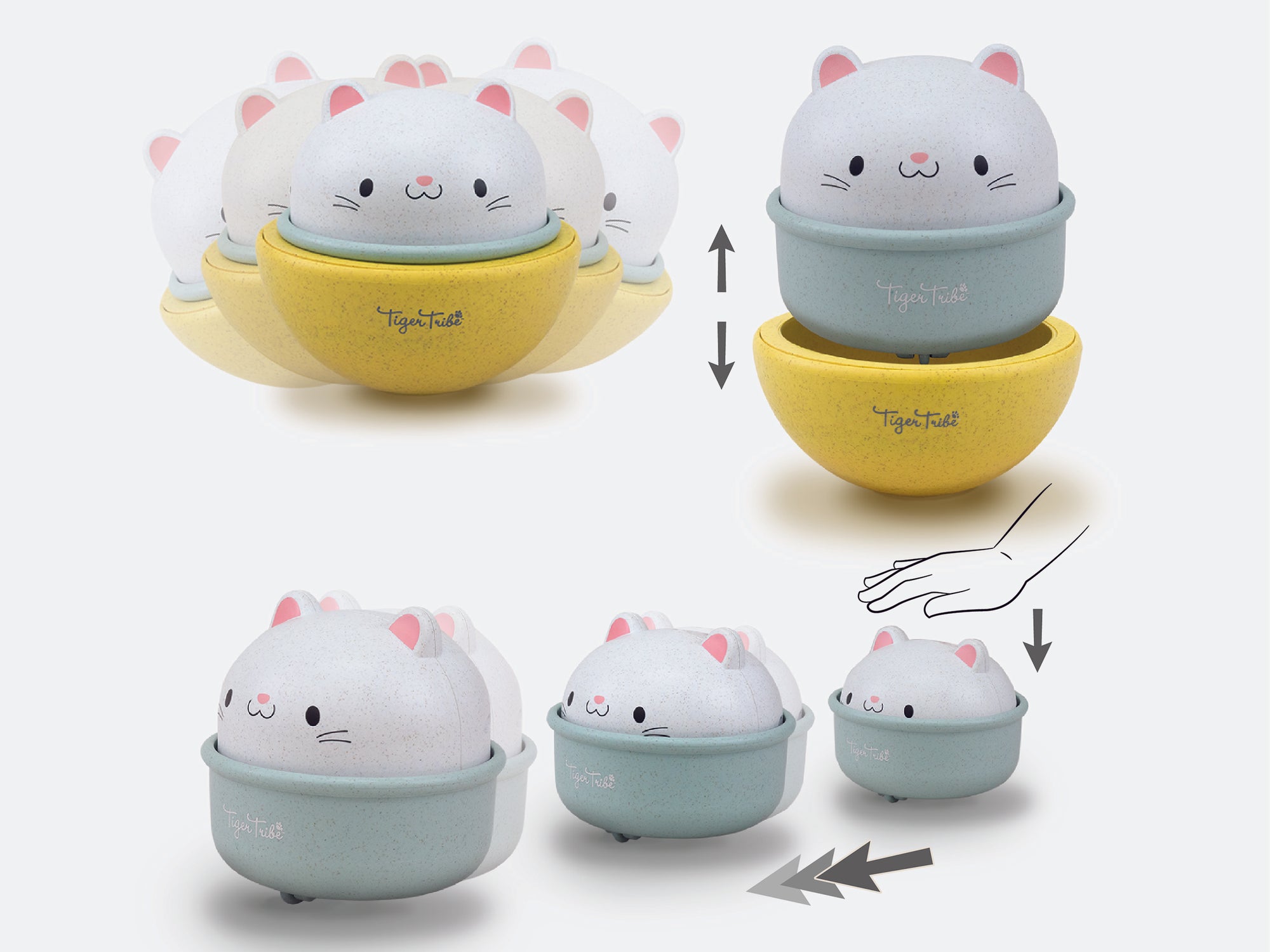 Rocking Rollers - Jouet bébé à bascule et roulettes - Cat