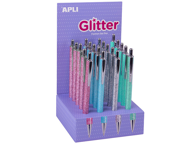 Achat Stylo roller pailleté - coloris aléatoire - couleur bleue