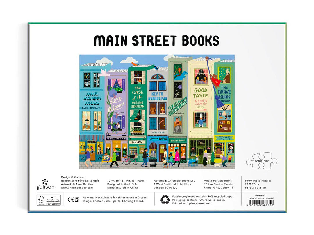 achat Puzzle Main Street Books 1000 Pièces - Galison