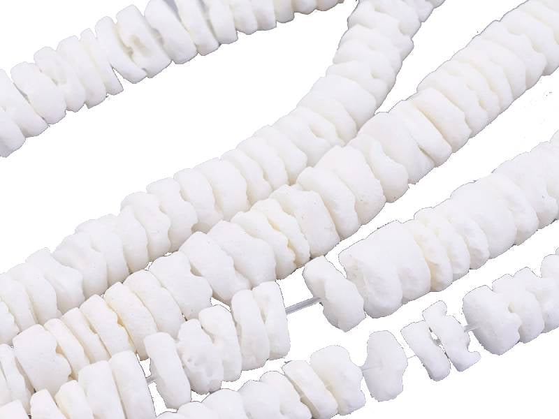 Achat Lot de 20 perles rondelles heishi coquillage blanc