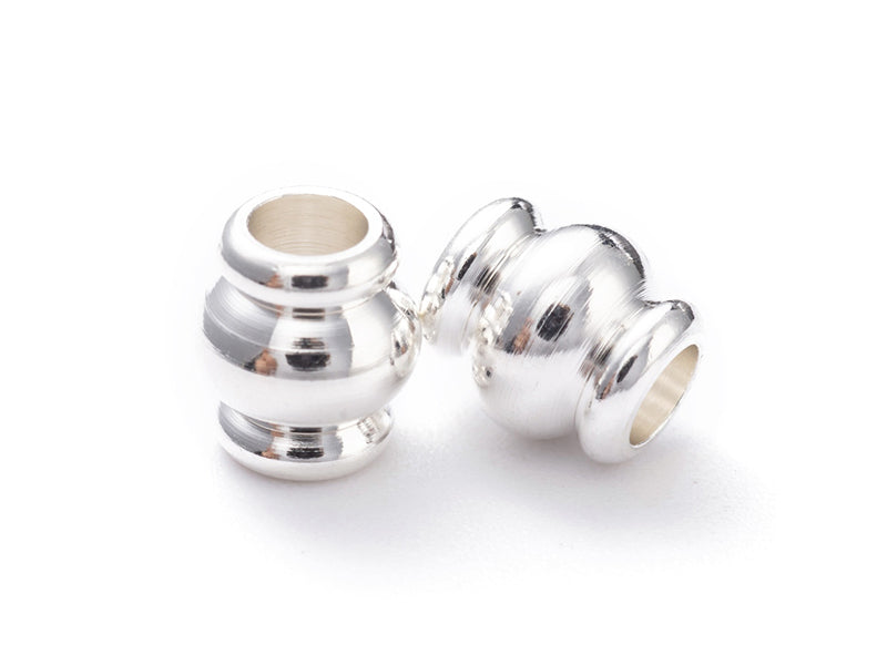 Achat Lot de 20 perles intercalaires colonne en laiton - Flash argent 925