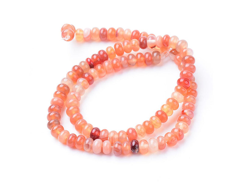 Achat Lot de 20 perles rondelles - Cornaline naturelle