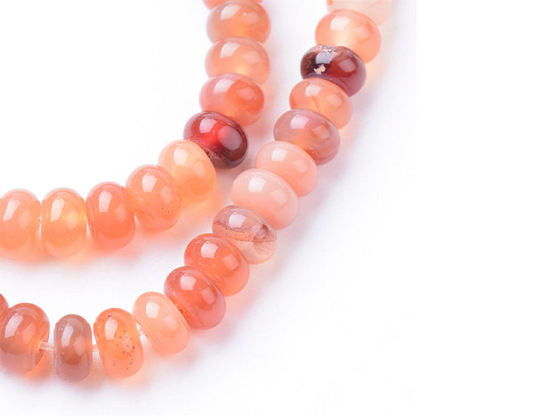 Achat Lot de 20 perles rondelles - Cornaline naturelle