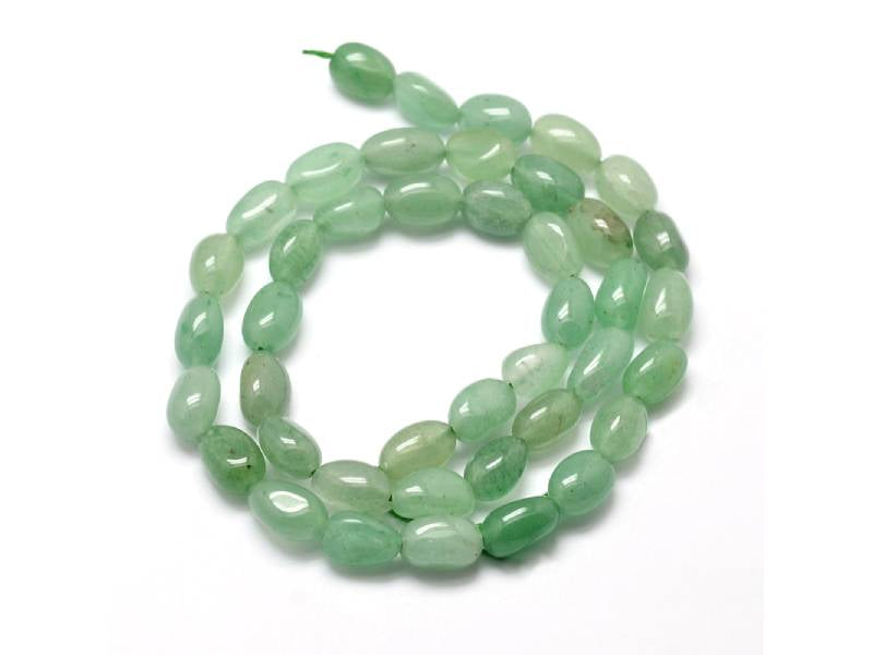 Achat Lot de 20 perles ovales - Aventurine verte