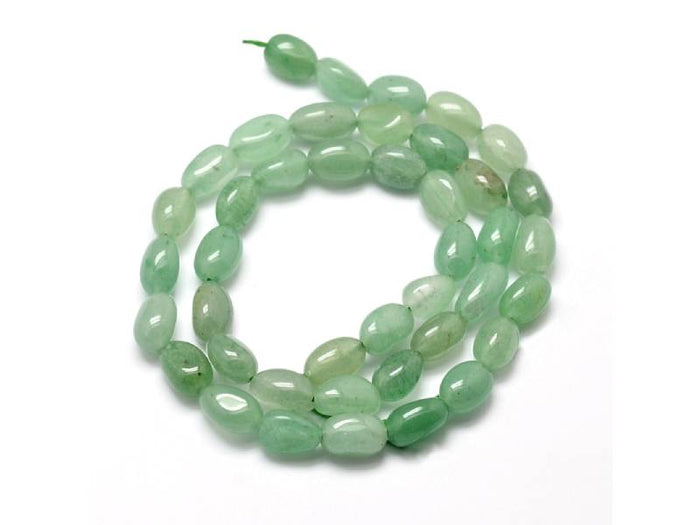 Achat Lot de 20 perles ovales - Aventurine verte