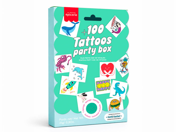 Achat Party Box de 100 Tattoos - La Petite Epicerie