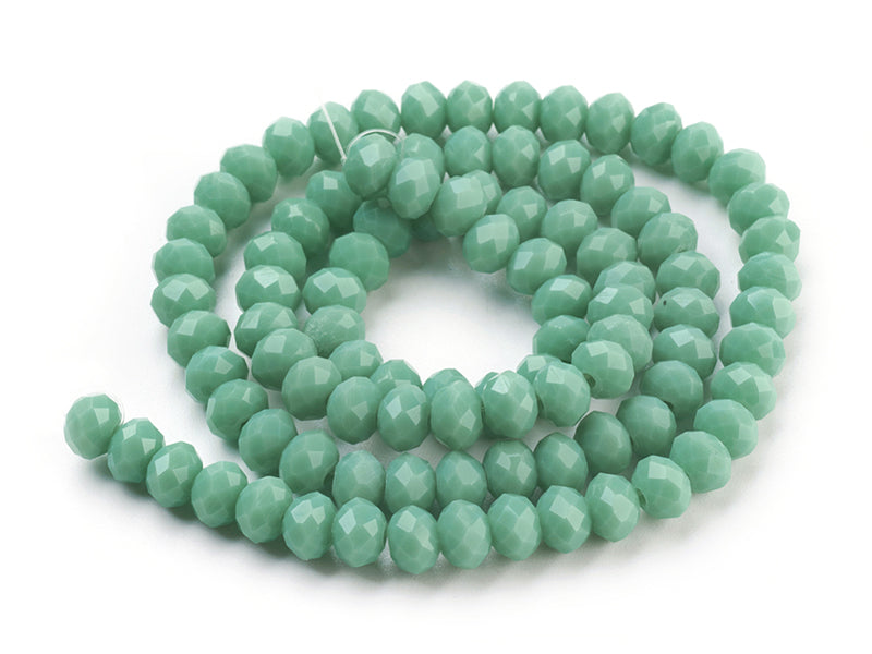 achat Lot de 20 perles en verre à facettes - Aigue-marine