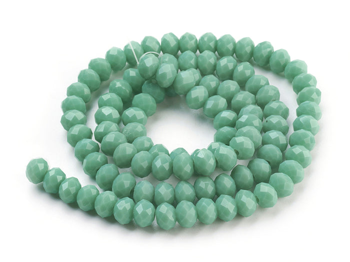 Achat Lot de 20 perles en verre à facettes - Aigue-marine