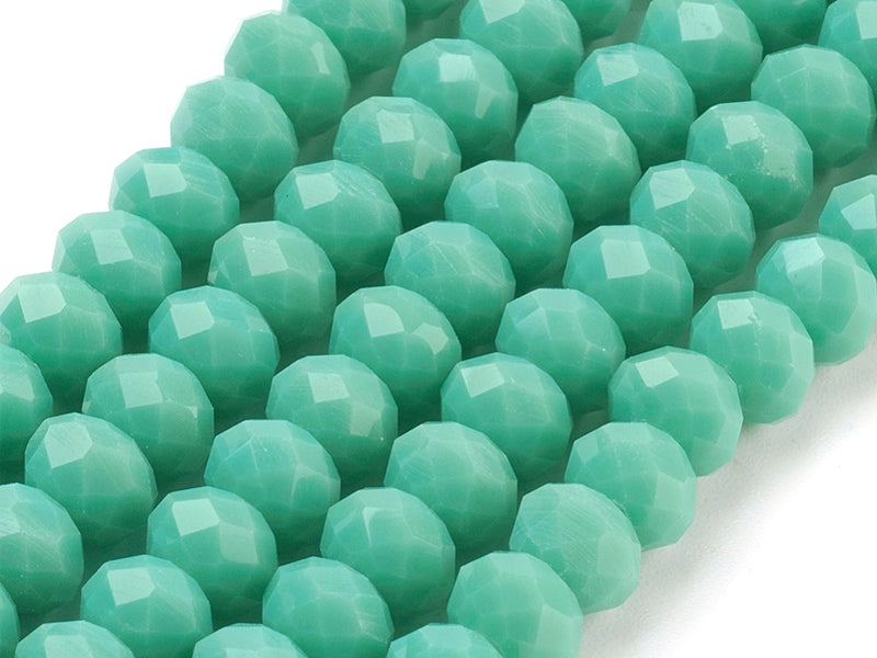 Achat Lot de 20 perles en verre à facettes - Aigue-marine