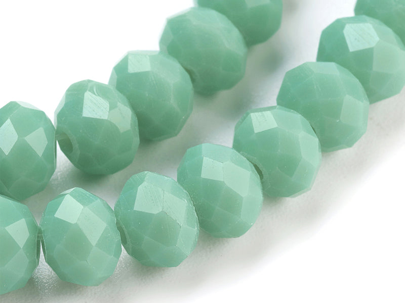 achat Lot de 20 perles en verre à facettes - Aigue-marine