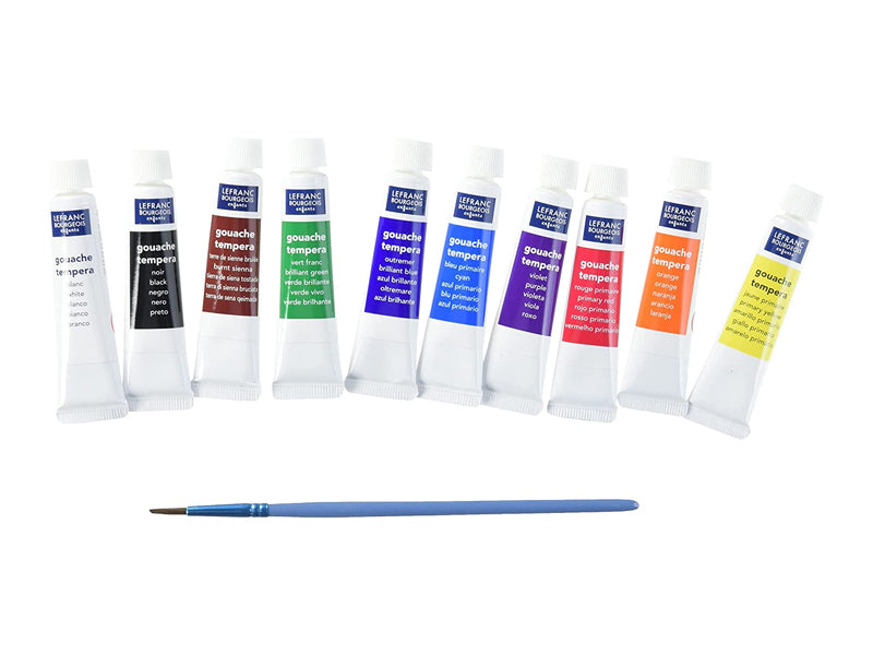 Achat Boite de 10 tubes de gouache de 10 ml Collège Lefranc Bourgeois