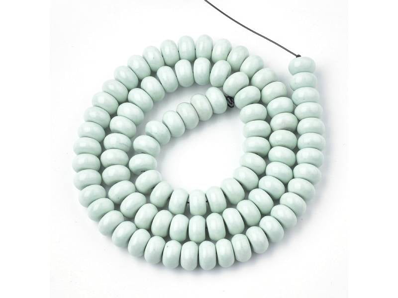 Achat Lot de 20 rondelles en agate naturelle - Cyan clair