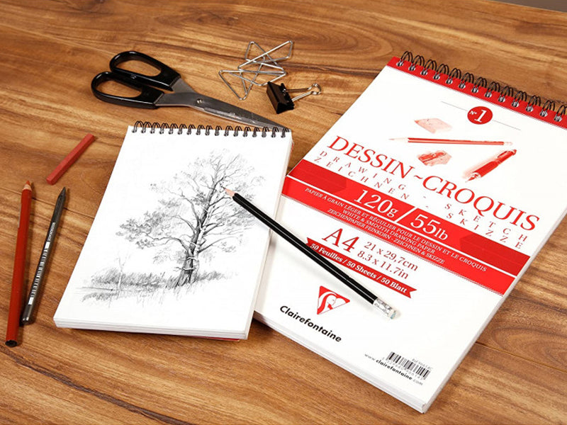 Achat Bloc de dessin-croquis A4 à spirales - 120g Clairefontaine