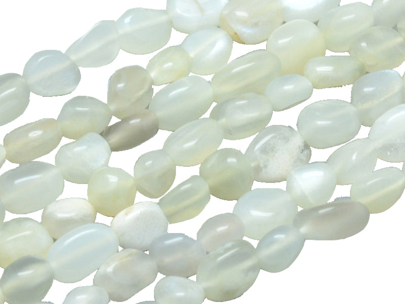 Achat Lot de 20 perles en pierre de lune - Blanc