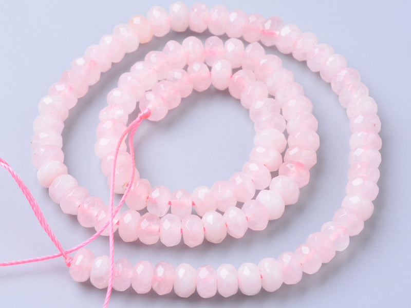 Achat Lot de 20 perles à facettes en quartz rose