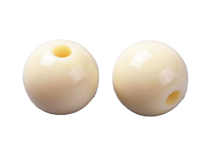 Achat Lot de 50 perles rondes en plastique - Crème