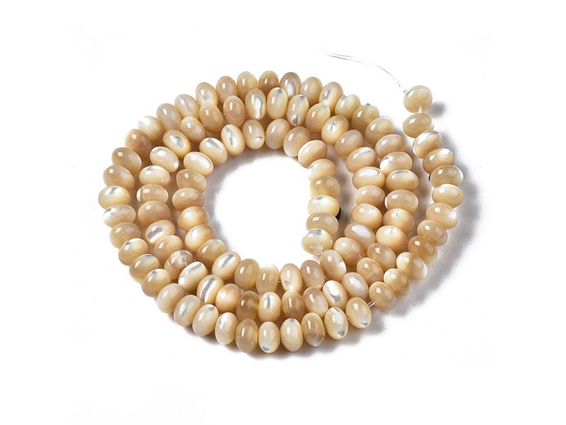 Achat Lot de 20 perles rondelles 6 mm - Coquille de trochid naturelle