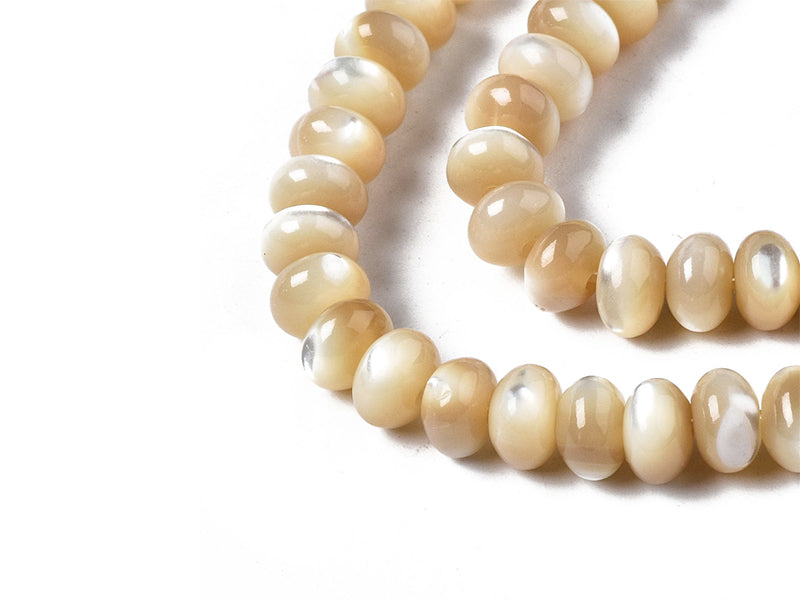 achat Lot de 20 perles rondelles 6 mm - Coquille de trochid naturelle