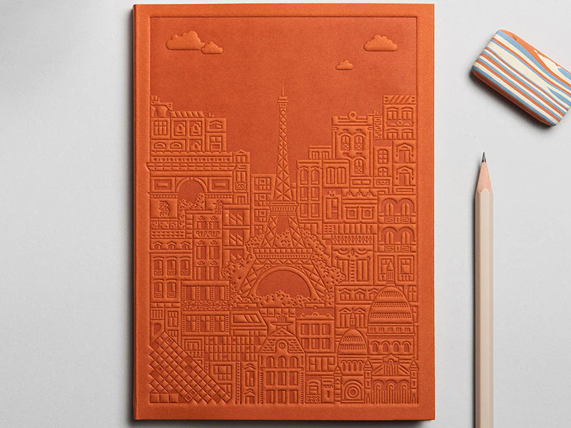 achat Carnet Paris orange rouille - The City Works