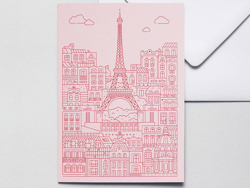 Achat Carte Paris rose - The City Works