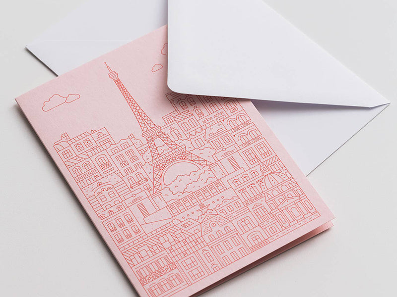 achat Carte Paris rose - The City Works