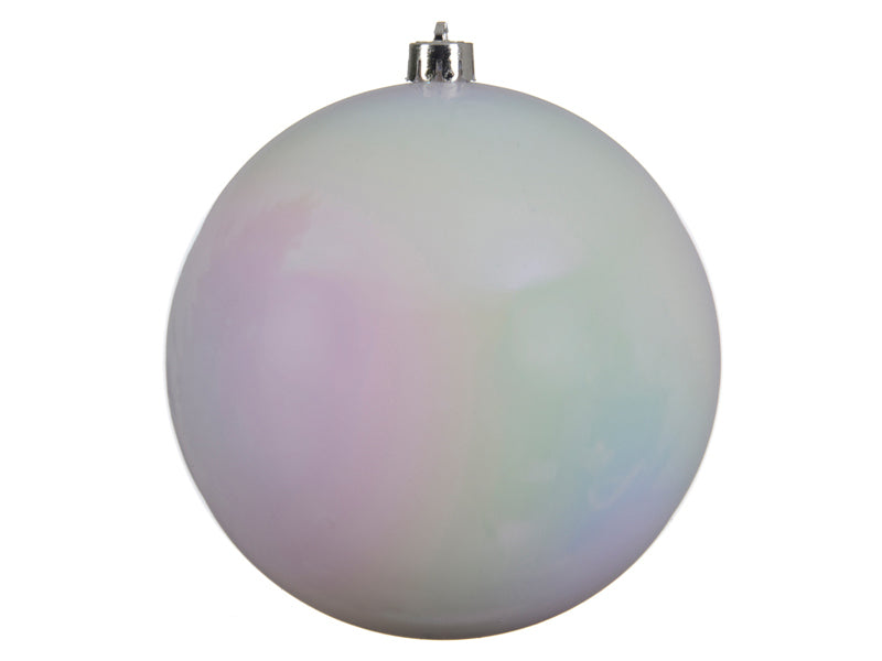 achat Grosse Boule de Noël incassable XL - Blanc nacré - 20 cm